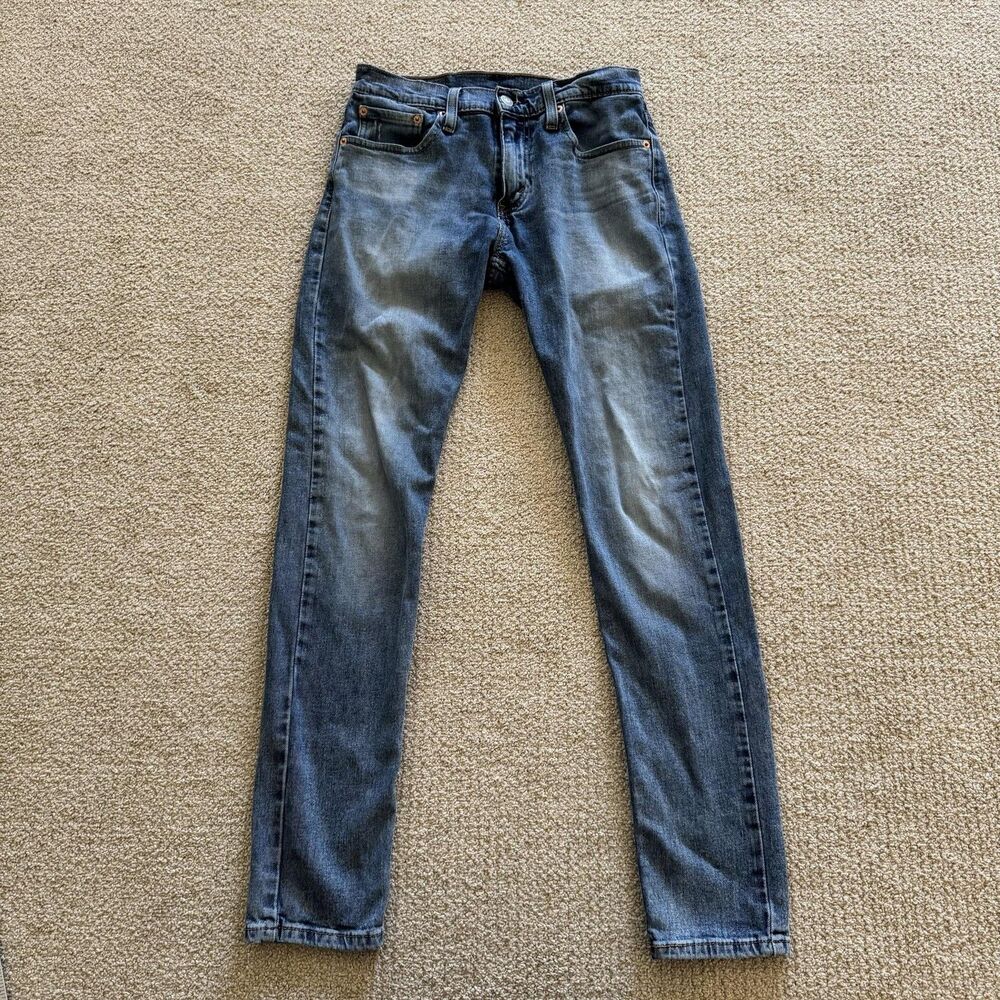Levi's 512 Jeans Mens 28x32 Blue Medium Wash Slim Tapered Denim 5 Pocket Zip Fly